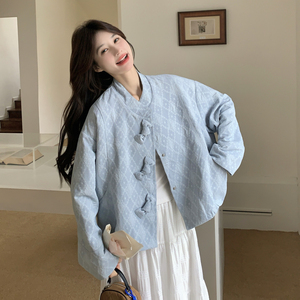 新款现货！ZB168-H618提花蝴蝶结扣外套P160控258图片