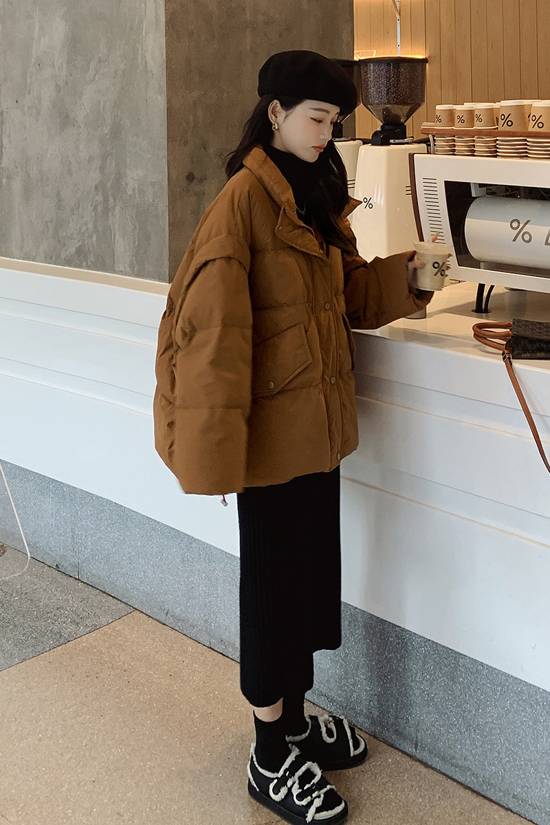 现货！数据好！168-9177焦糖色90绒羽绒服P255控388,女装羽绒服,浙宝168