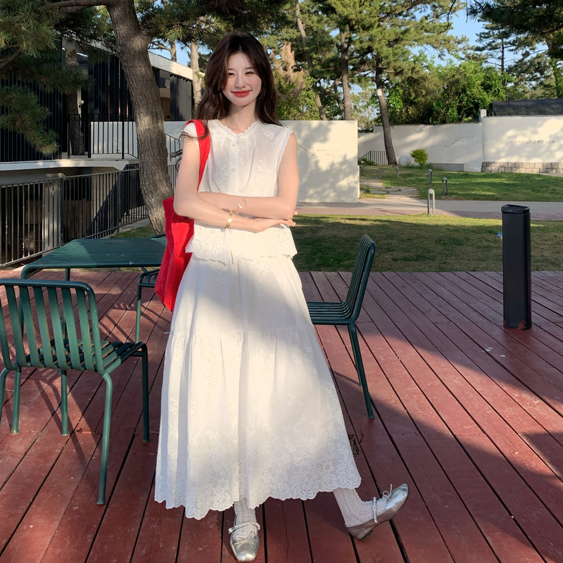 新款现货数据好!Z168-H259重工白色刺绣上衣裙子两件套P175控248，女装套装/套裙，浙宝168