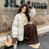 【现货】ZBH360带围巾泡芙格肌理感90新标羽绒服P315控478，女装羽绒服，浙宝168