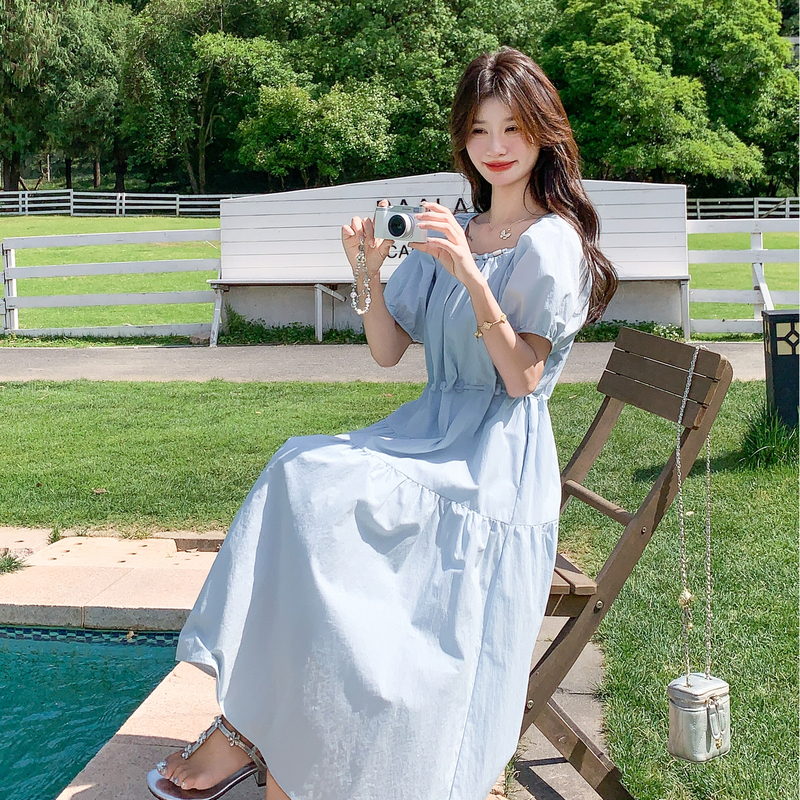 【新款】168-H237串珠蓝色连衣裙P135控198，商品下架区商品下架区，浙宝168