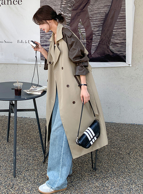 现货 ！数据好！168-9609袖子拼皮自带气场风衣外套P155控218