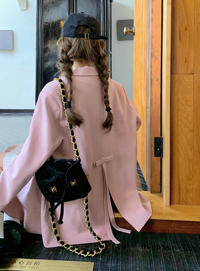 现货数据好！168-H117后背开叉蝴蝶结西装外套P135控198