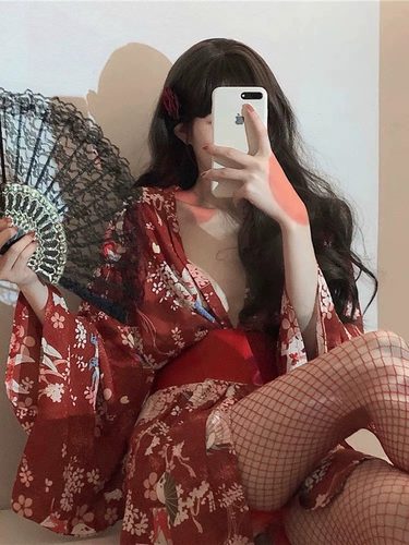 樱花日系和服性感睡衣女