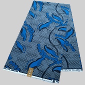 African Wax Fabric 涤纶穆斯林非洲蜡染布polyester 6码 超级蜡布