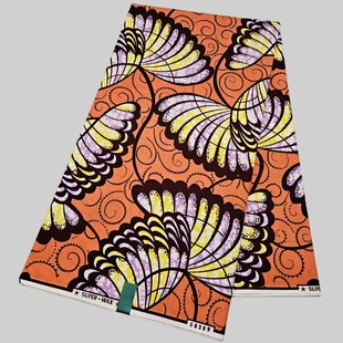 fabric全棉6碼 面料衣服頭巾布 Wax 超級蠟40X40非洲蠟染布African