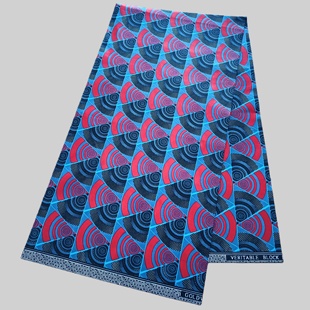 涤纶非洲蜡染布教堂设计 African Wax Fabric双面印花一码蜡布