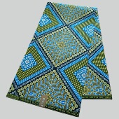 African Wax Fabric 涤纶穆斯林非洲蜡染布polyester 6码 超级蜡布
