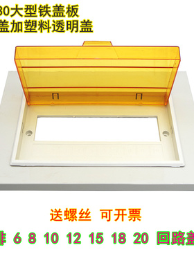 PZ30配电箱面板10/12/15/18/20单双排24明暗装电表回路36照明箱盖