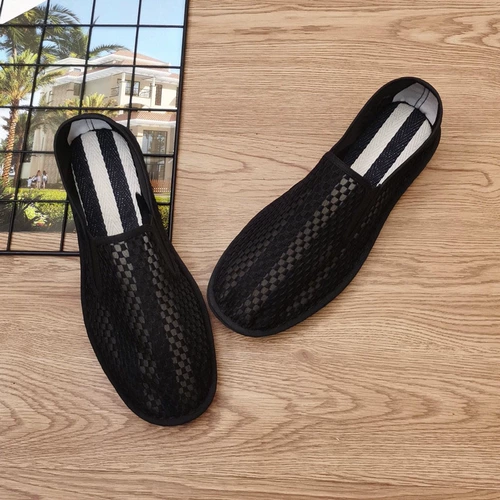 Летняя сетчатая пустота, старое пекинское мужское сухожилие из говядины, вышивка, дышащая, ежедневная повседневная дезодорант, недеодорантная пещерная сеть.