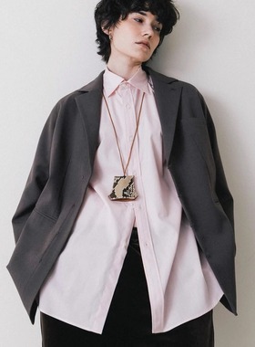 ZOEYJA佐佐家 CRED0NA日本尾州超细斜纹羊毛 考究技艺钩眼扣外套