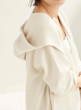 ZOEYJA佐佐家 Pl@ge CRAFT 101精纺棉保持温暖并散发精致连帽披肩