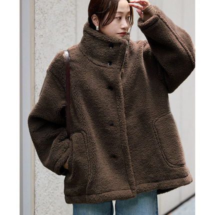 ZOEYJA佐佐家 JS主线 防风立领/翻领 蓬松柔软下摆调节抽绳厚外套