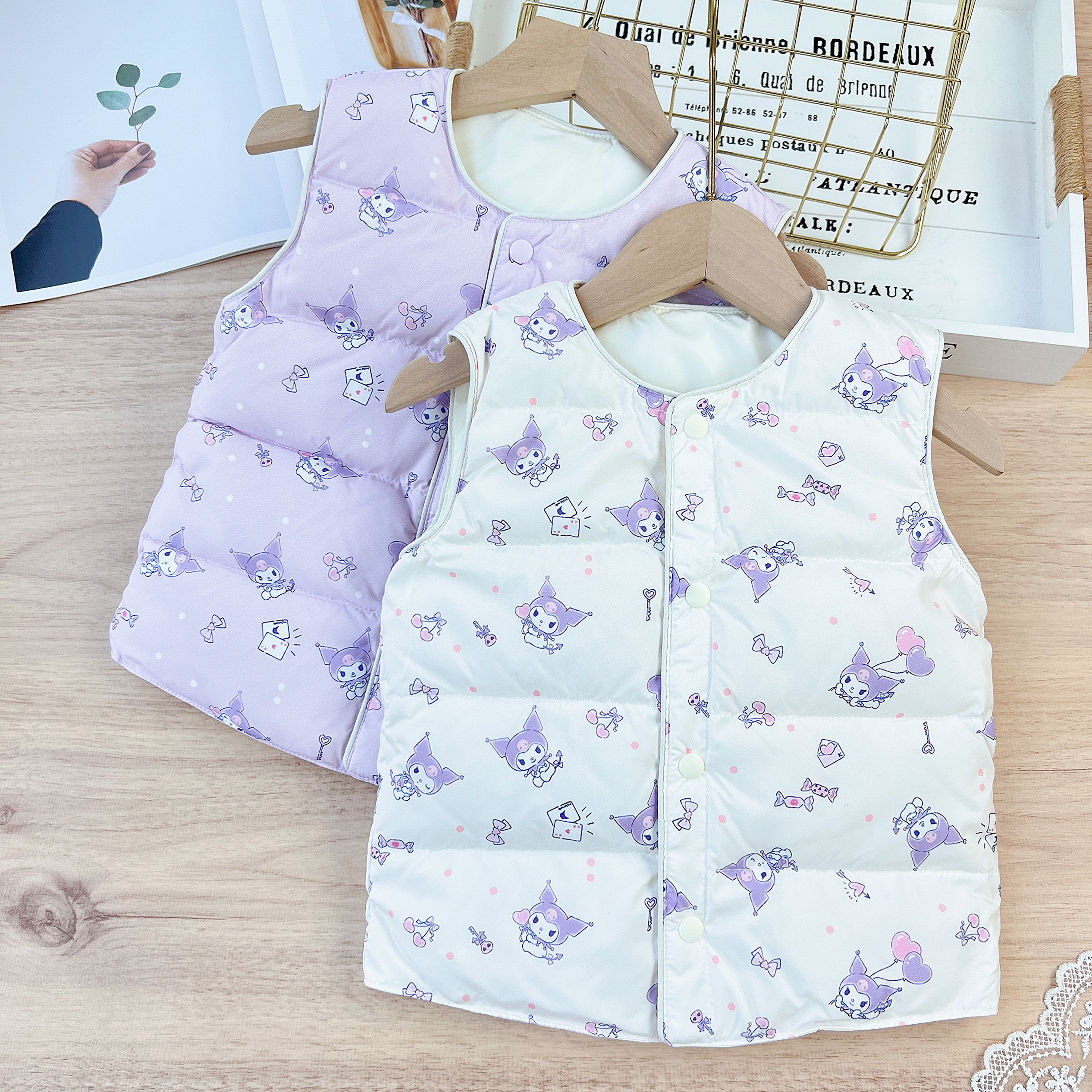 女童90白鸭绒羽绒马甲儿童背心内穿轻薄内胆卡通图案羽绒保暖坎肩,童装/婴儿装/亲子装,羽绒马甲,淘宝优惠券,粉丝福利购,淘宝优惠卷