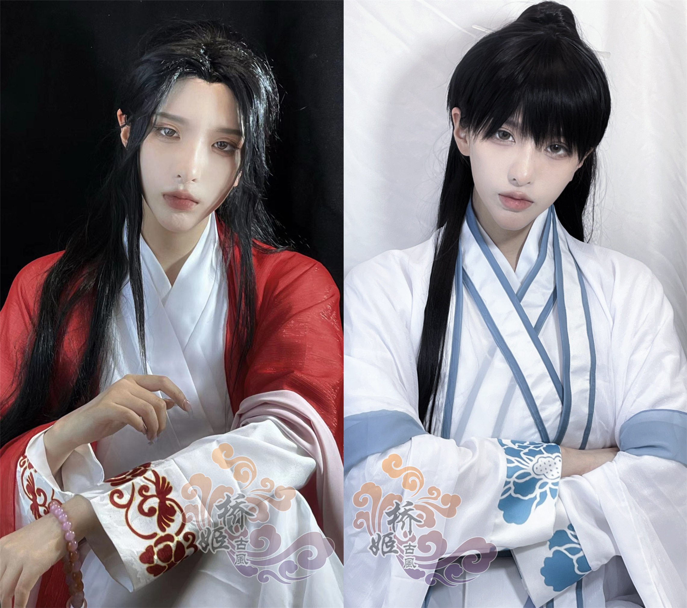 判官 尘不到 闻时 古风 cos 白色 红色古装 桥姬古风