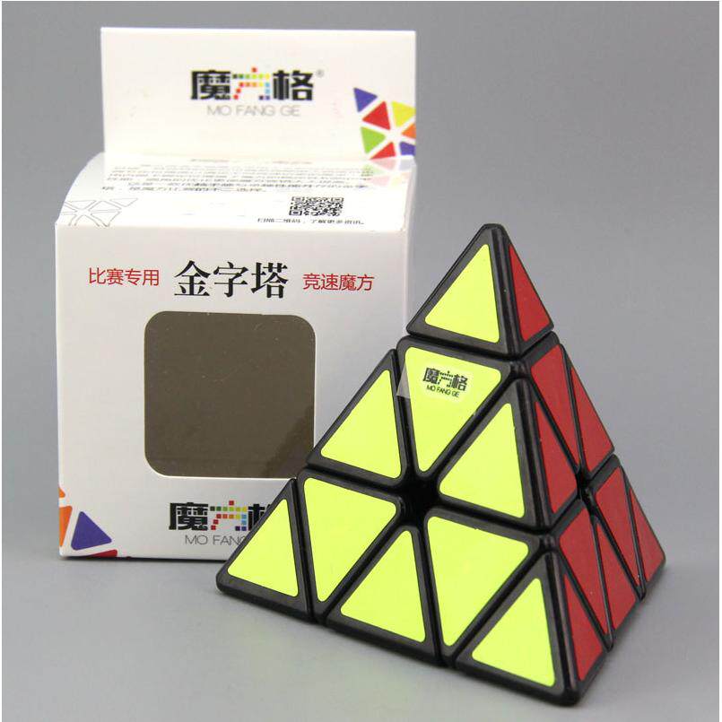 奇艺魔方格金字塔魔方黑色三角形异形四面体星塔初学者新手注意力