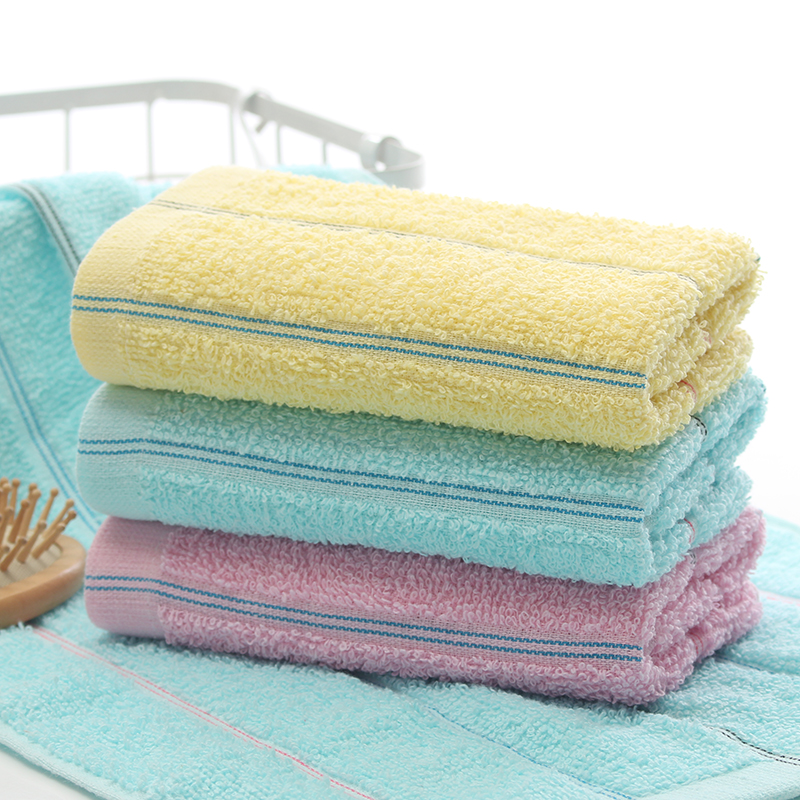 10条便宜彩虹竖条毛巾全棉吸水宾馆洗浴足疗婚庆脱孝回礼家用抹布