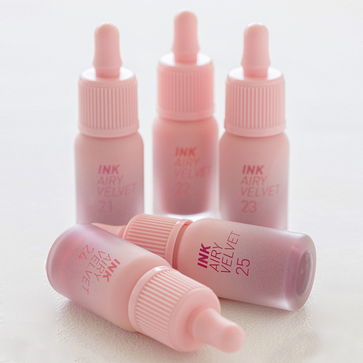 韩国peripera菲丽菲拉新色空气小奶瓶唇釉粉嫩蜜桃色系列口红唇蜜