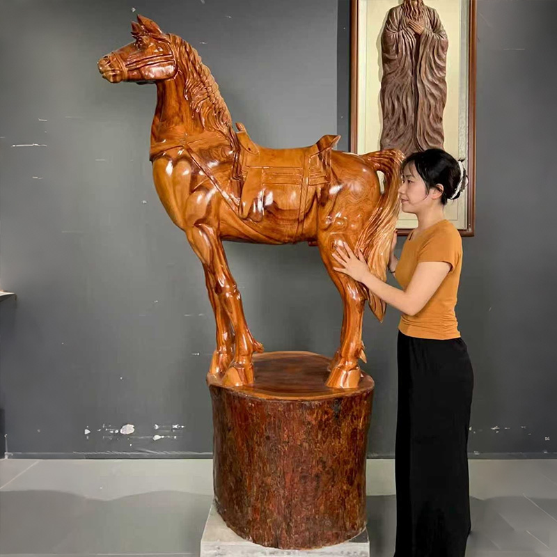 香樟木马木雕根雕工艺品