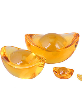 水晶招財元宝摆件旺财供奉大号客厅装饰品发财摆设