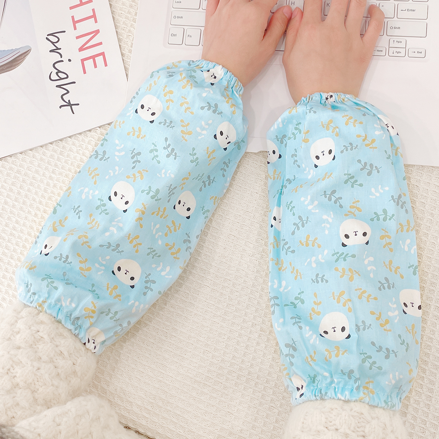 防污防脏可爱冬季袖套棉质耐用