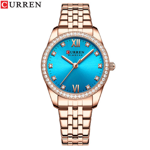 Curren/卡瑞恩9086女手手表 时尚石英表 休闲钢带表女表 外贸手表