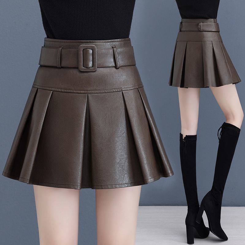 真皮皮裙半身裙女装2025秋季新款绵羊皮高腰短裙海宁百褶裙伞裙,女装/女士精品,半身裙,淘宝优惠券,粉丝福利购,淘宝优惠卷