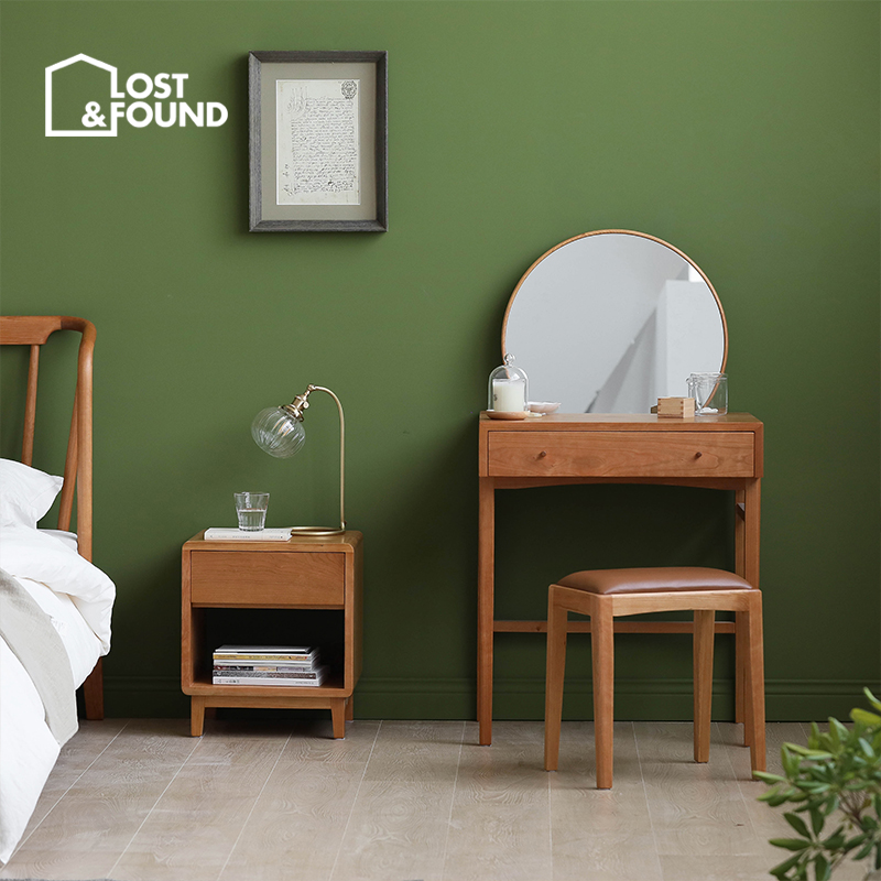 日式复古实木梳妆台化妆桌