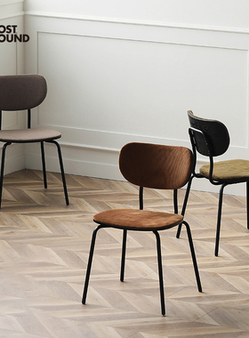 失物招领小明椅北欧家用现代简约靠背椅铁艺书桌椅休闲椅创意餐椅