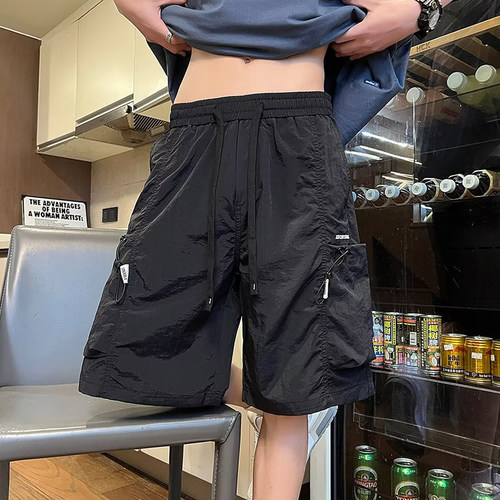 冰丝短裤男士夏季薄款宽松速干五分裤子男款夏天运动工装中裤男生