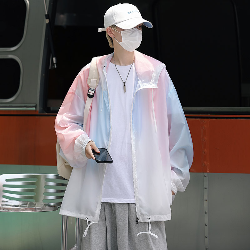 衣男钓鱼夏季防晒服宽松连帽