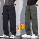 裤 潮工装 男士 宽松直筒冲锋裤 春夏季 耐磨耐脏劳保工作休闲长裤 美式