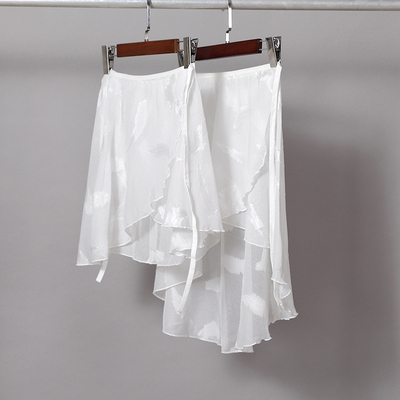 舞极衣班芭蕾舞纱裙提花羽毛