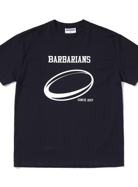 DEEP GRAND 野蛮人橄榄球联名限定宽松休闲纯棉圆领夏季短袖T恤男