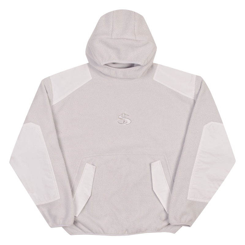 YS复古羊毛厚卫衣滑板刺绣标帽衫