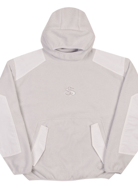 现货 YARDSALE Stealth刺绣LOGO重磅羊毛连帽卫衣复古套头帽衫男