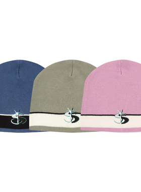 现货 YARDSALE Quartz纯棉提花刺绣LOGO冷帽毛线帽小帽围针织帽男