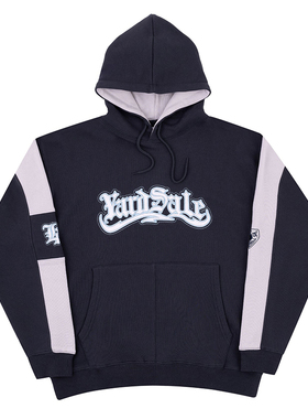 正品现货 YARDSALE Sierra拼色刺绣LOGO连帽卫衣宽松套头帽衫春夏