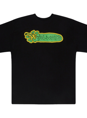 正品现货ALWAYS英国滑板印花high biscus纯棉圆领宽松休闲短袖T恤