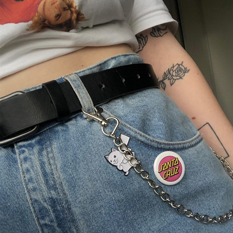 现货 RIPNDIP 中指猫贱猫 Pins 书包衣服毛衣 胸针一个铁质 配饰