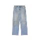 kahut 情侣 破坏牛仔裤 wash baggy街头宽松休闲重水洗宽松阔腿长裤