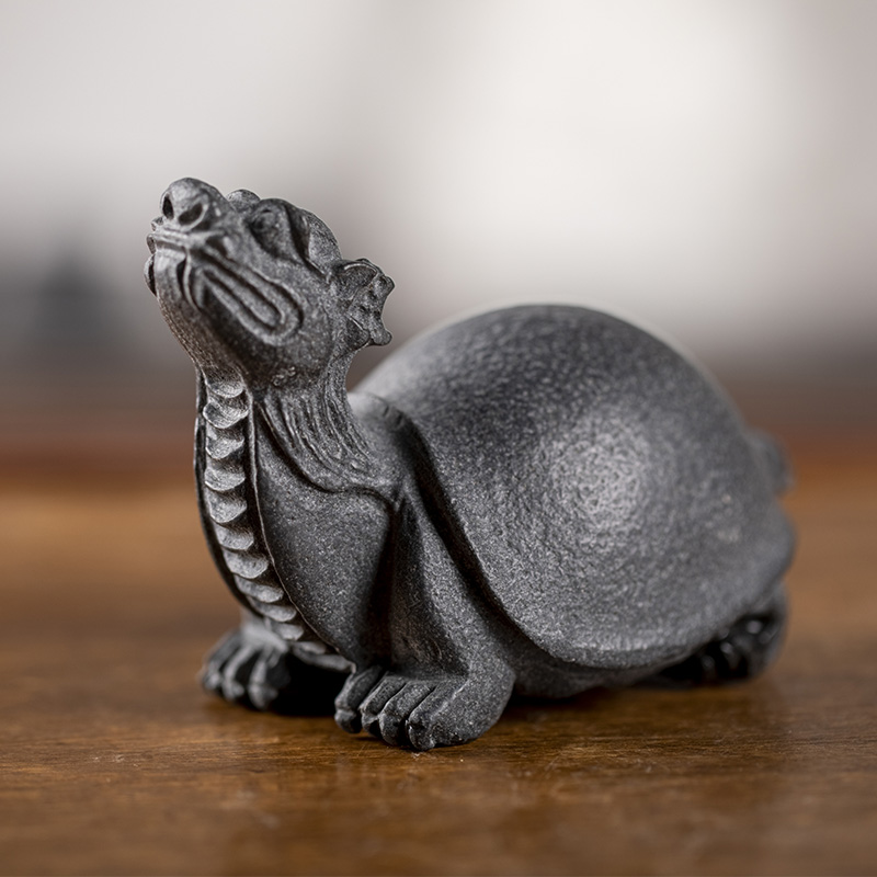 天然乌金石茶宠摆件纯手工招财