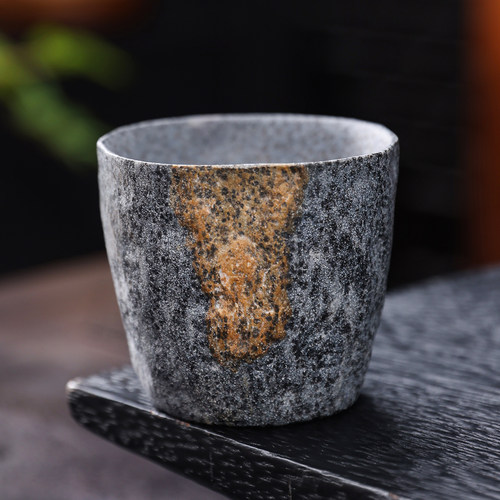 今石今刻中式冰碛岩全手工肌理杯