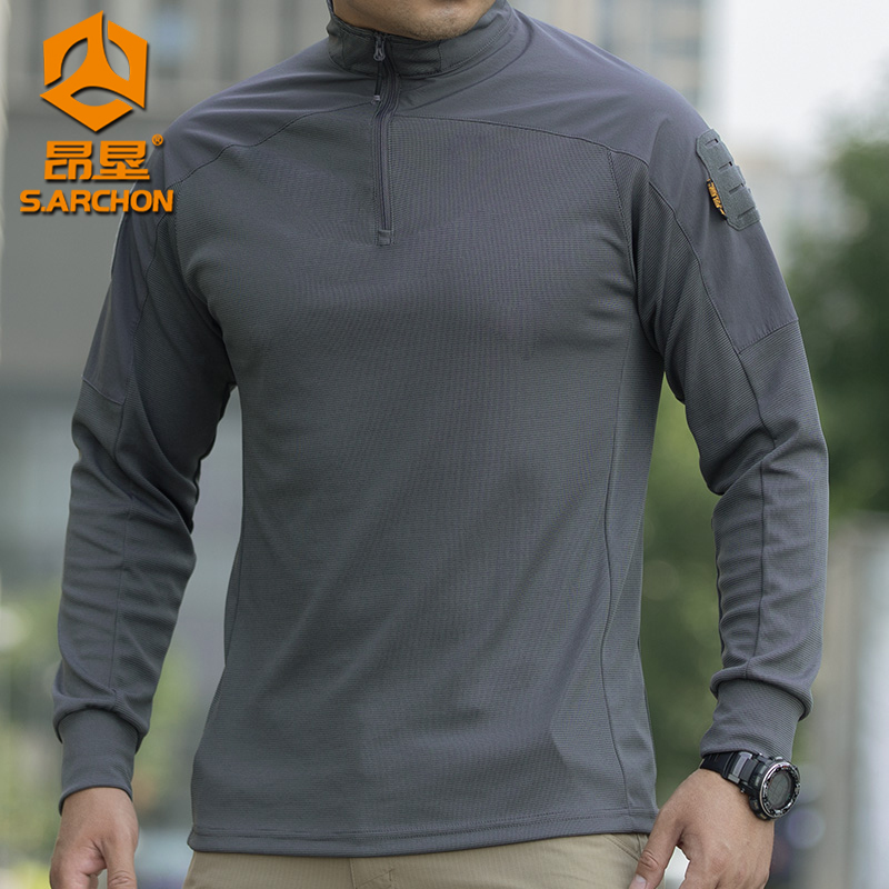 战术蛙服迷彩修身速干T长袖短袖