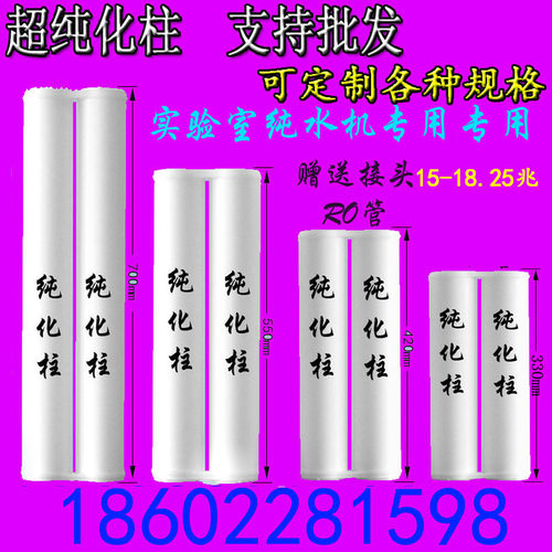 生化仪超纯化柱滤芯纯水机实验室去离子交换纯化柱精密纯化柱18兆
