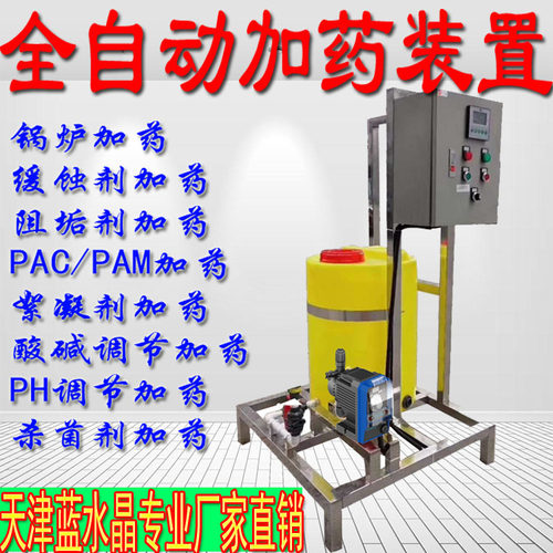 蓝水晶全自动加药装置酸碱PH二氧化氯絮凝剂PACPAM气浮机加药系统