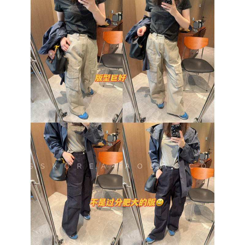 8折现货版型巨好！少量款！裤脚调节扣2025秋冬加厚帅气工装裤,女装/女士精品,休闲裤,淘宝优惠券,粉丝福利购,淘宝优惠卷