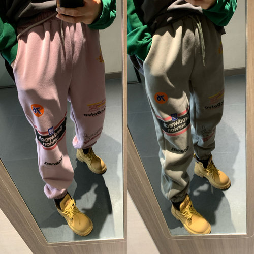 自然腰休闲裤显瘦机车服宽松卫裤