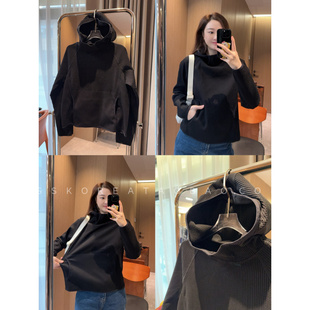 现货自留内穿外搭巨显瘦帅气叠穿百搭华夫格抓绒连帽打底套头外套