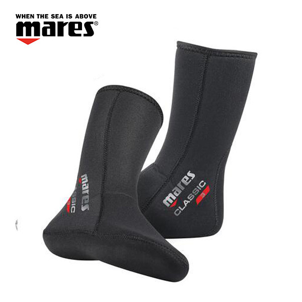MARES Sock CLASSIC 3mm 潜水袜子 浮潜深潜 防滑 防割 长款 套脚
